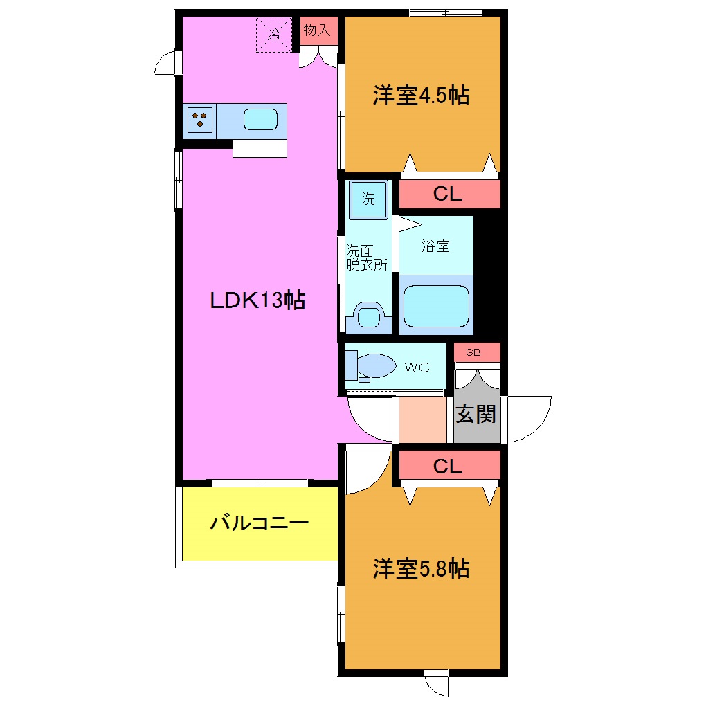 浦安市北栄のマンションの間取り