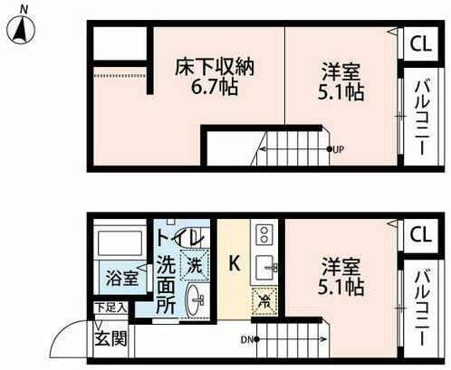 ＣＲＡＳＴＩＮＥ南熊本の間取り