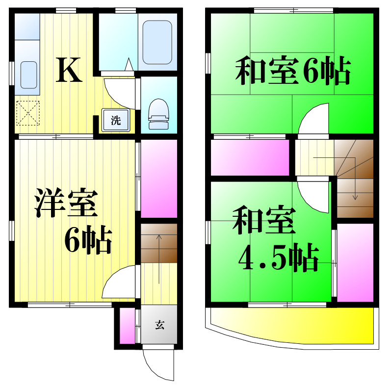 【テラス　タント・タント　B棟の間取り】