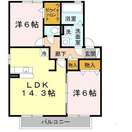 和歌山市松島のアパートの間取り