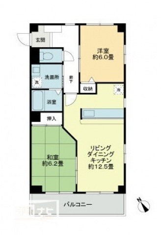 フィネス河南の間取り