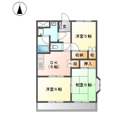 海部郡蟹江町旭のマンションの間取り