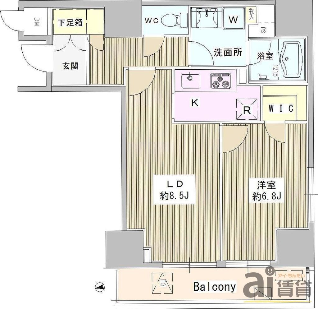 武蔵野市中町のマンションの間取り