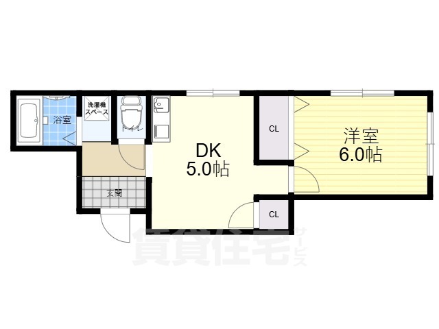 豊中市原田元町のマンションの間取り