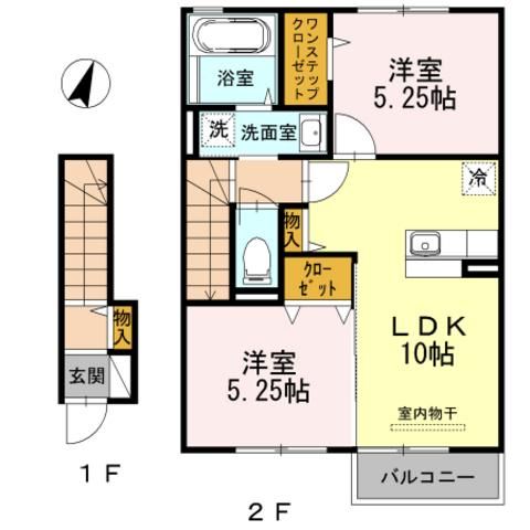 川崎市麻生区東百合丘のアパートの間取り