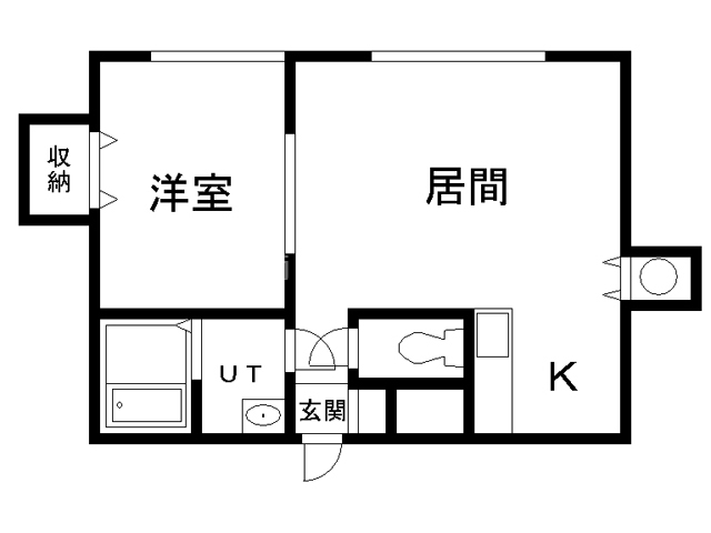 旭川市六条通のアパートの間取り