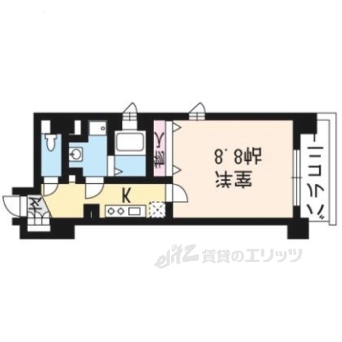 アスヴェル京都三条通の間取り