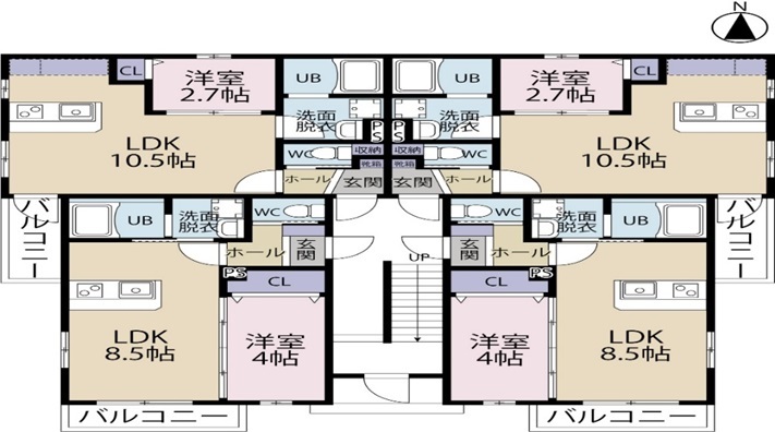 ボヌール亀山駅前の間取り