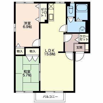 ディアス柏王Ｂの間取り