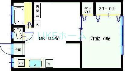 第２コーポ六原の間取り