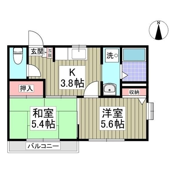 本庄市児玉町吉田林のアパートの間取り