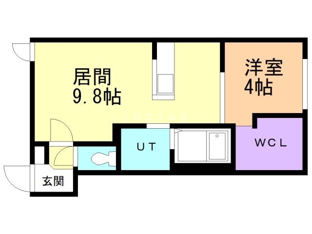 札幌市白石区南郷通のマンションの間取り