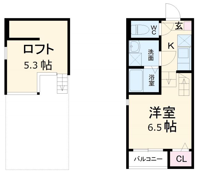 名古屋市天白区元八事のアパートの間取り