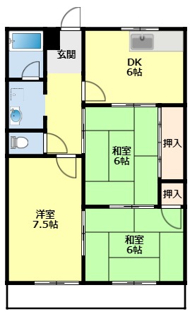 丸山ハイツの間取り