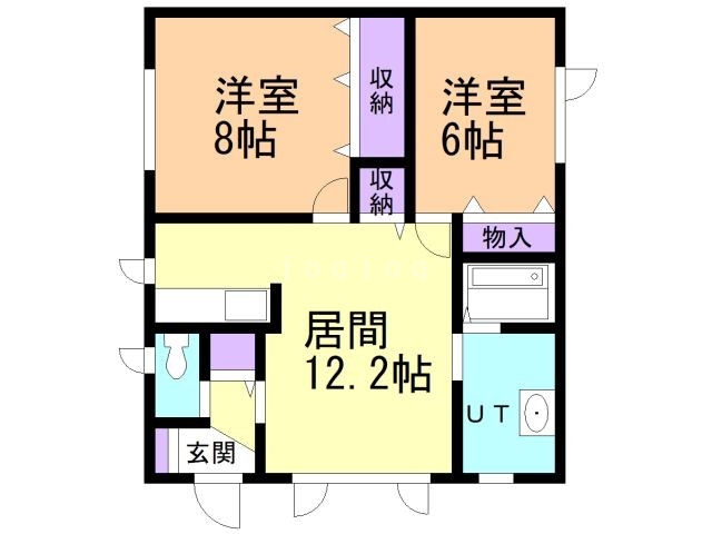 河東郡上士幌町字上士幌のアパートの間取り