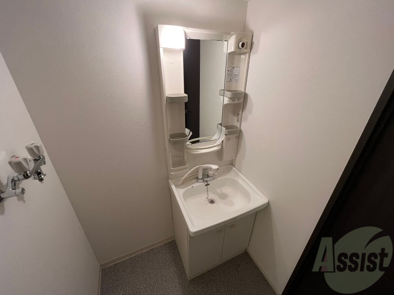 洗面設備　シャンプードレッサー。身支度はここでばっちりですね。