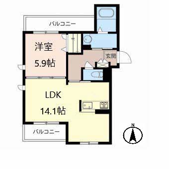 シャーメゾン アブニール 緑地の間取り写真