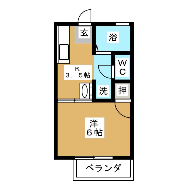 ハイツ仲野IIIの間取り写真