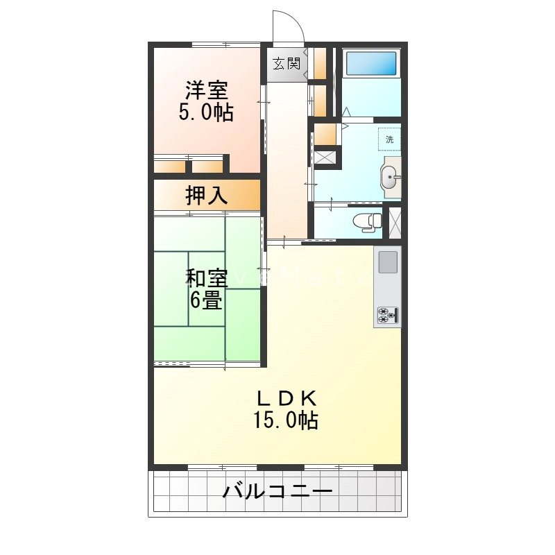 南多聞台第6住宅3号棟の間取り写真