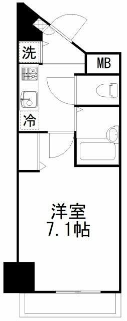 東京メトロ丸ノ内線 淡路町駅 徒歩2分 13階建 築22年の間取り写真