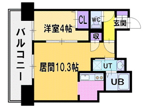 地下鉄東西線 新さっぽろ駅 徒歩5分 13階建 築19年の間取り写真
