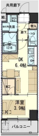 ＪＲ仙山線 北山駅 徒歩15分 7階建 築4年の間取り写真