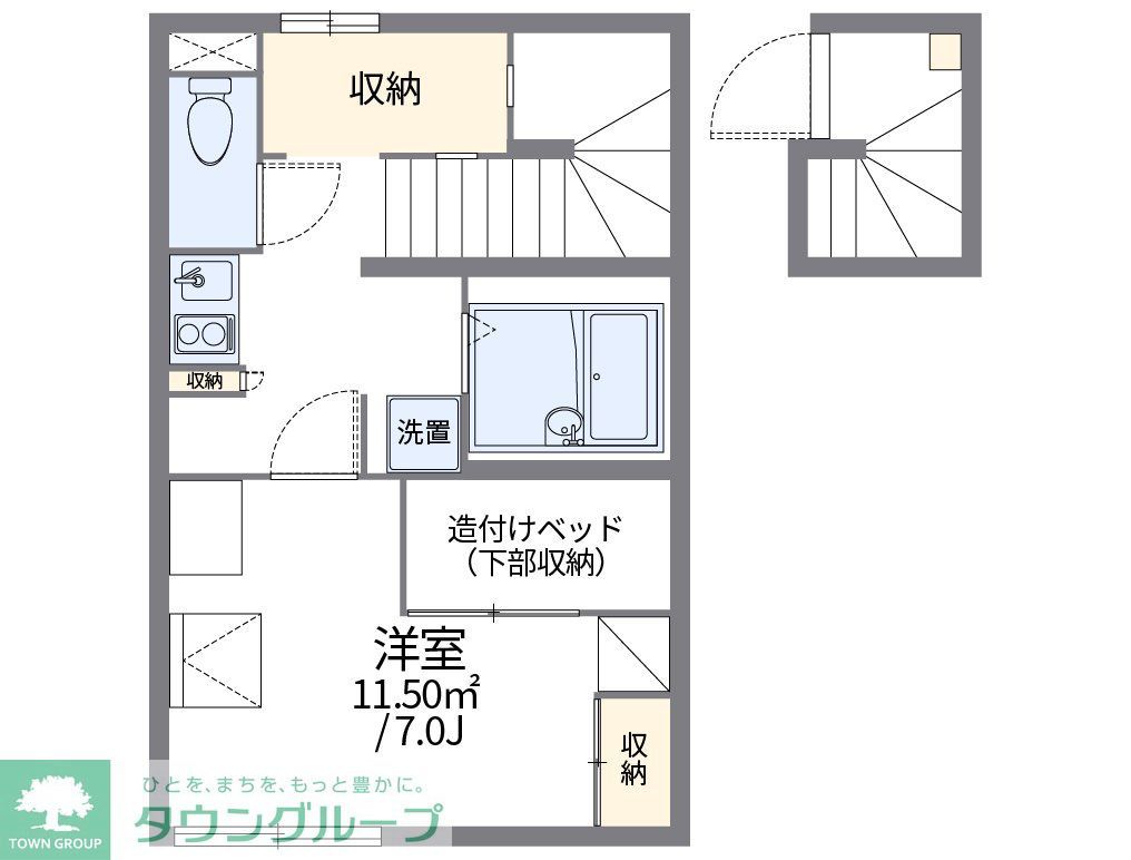 レオパレスフラッツインの間取り写真