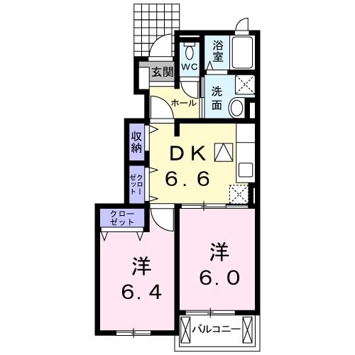 朝来市和田山町平野のアパートの間取り