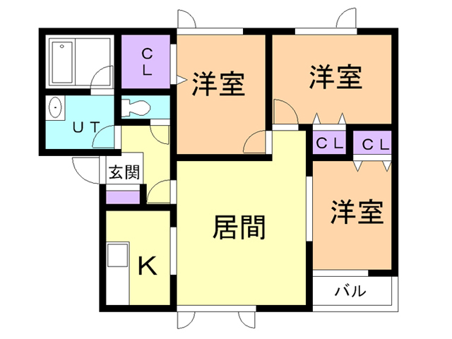 エスポアール南本通の間取り