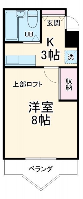 静岡県浜松市中央区上西町（マンション）の賃貸物件の間取り