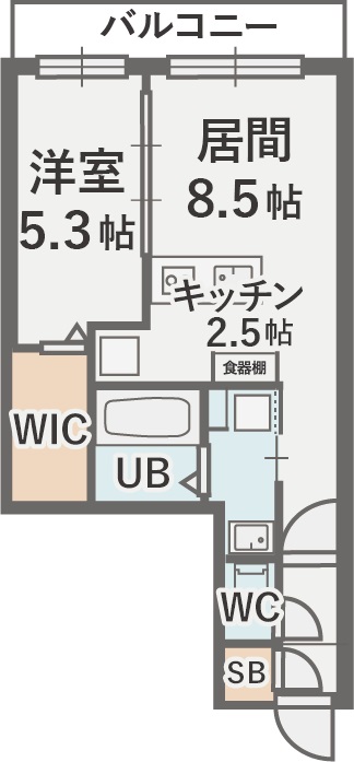 札幌市北区北三十二条西のマンションの間取り