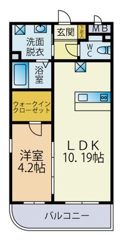 福岡市西区田尻のマンションの間取り