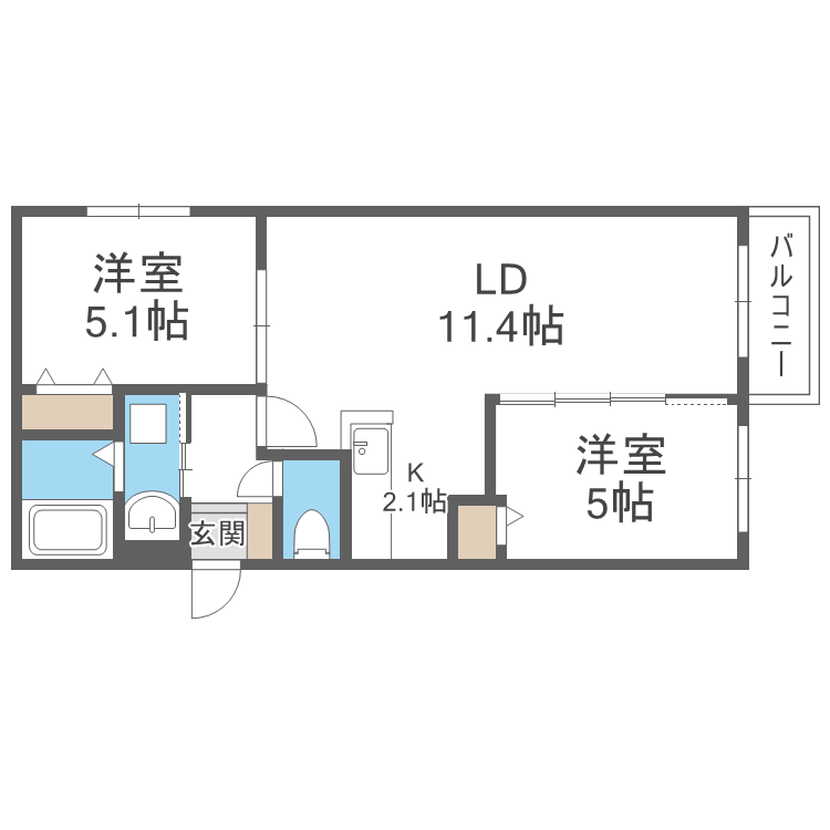 Radice Motomachi（ラディーチェ元町）の間取り