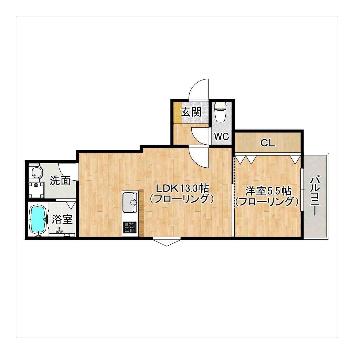 【リタリッチ針摺南の間取り】