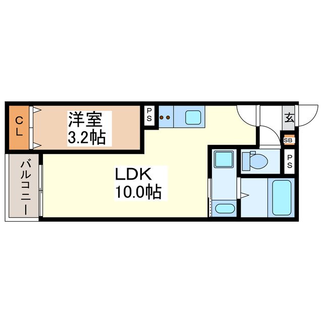 松本市横田のアパートの間取り