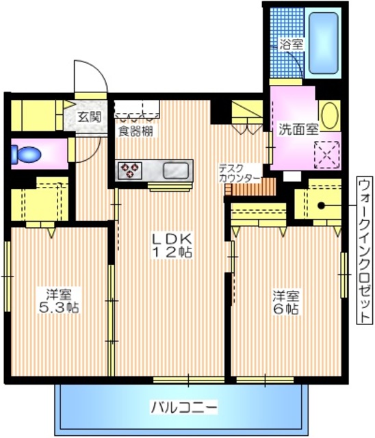 横浜市西区戸部町のマンションの間取り