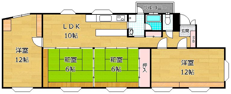 ラ・シャンブルIIの間取り