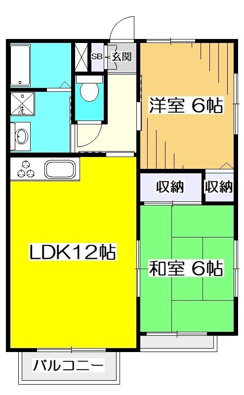 小金井市東町のアパートの間取り