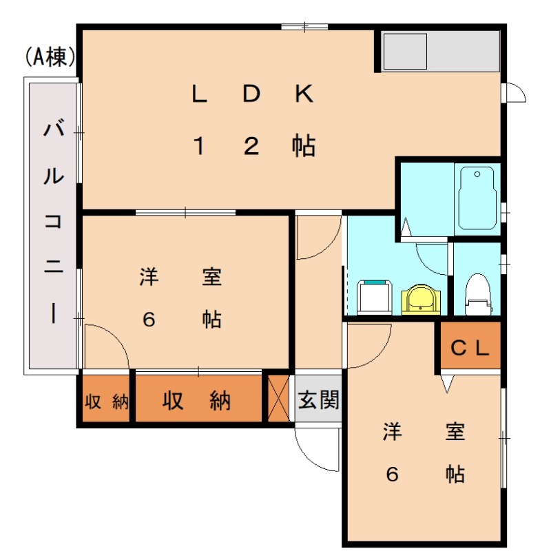 エレガンス・YK　A棟の間取り