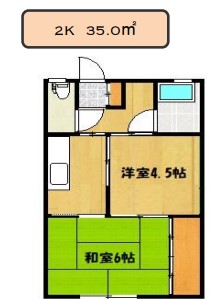 加古川市尾上町養田のアパートの間取り