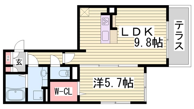 グランクレール兵庫町の間取り