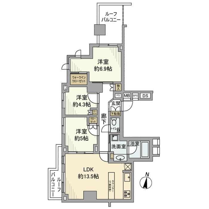 ブランズ文京小石川パークフロントの間取り