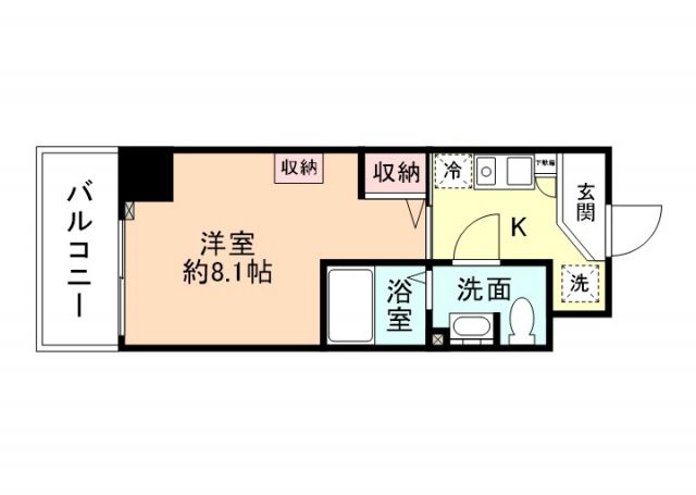 カレッジコート富山大学正門前の間取り