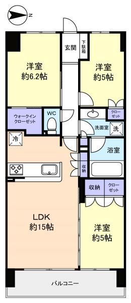 ウエリス八千代村上の間取り