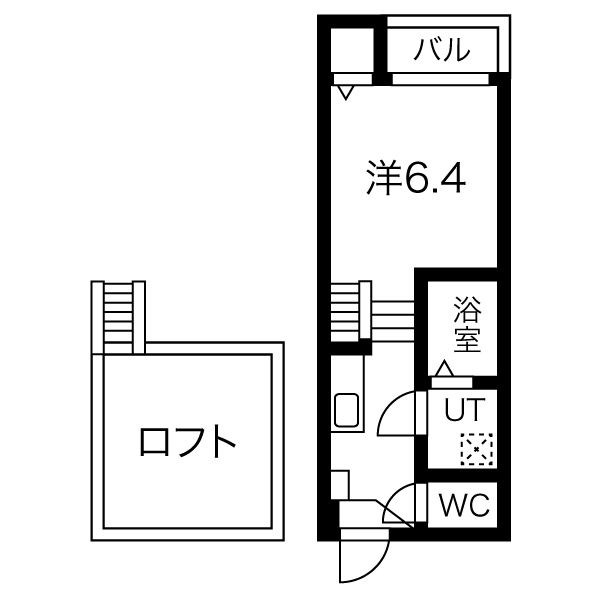 名古屋市熱田区二番のアパートの間取り