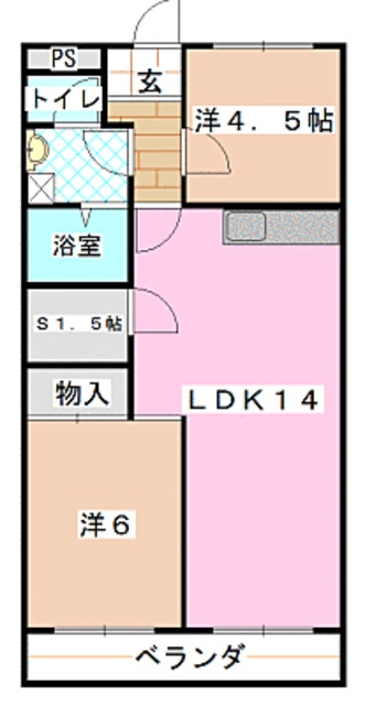 横浜市瀬谷区二ツ橋町のマンションの間取り