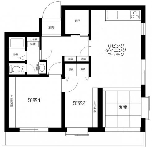 渋谷区本町のマンションの間取り