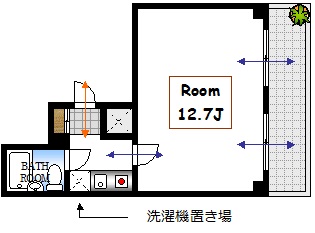 広島市中区銀山町のマンションの間取り