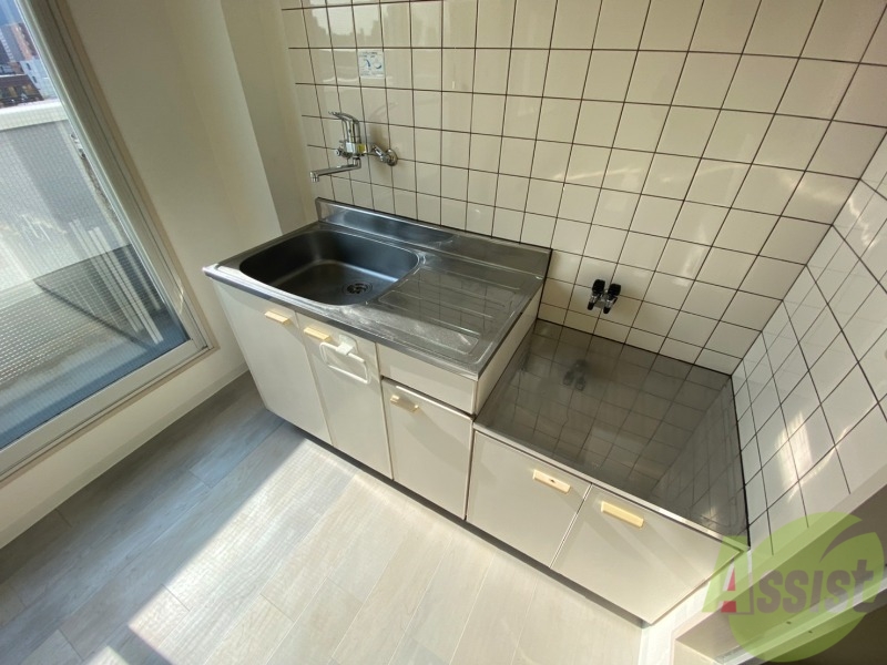 キッチン　ガスキッチンです。２口コンロが設置できます。