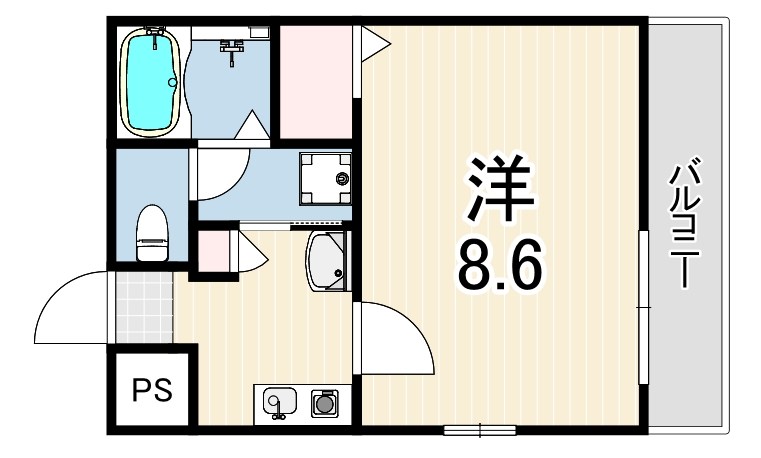 ヘーベル湊川の間取り写真